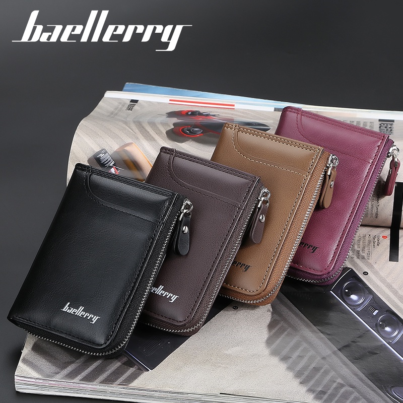 BAELLERRY D3221 Dompet Pria Lipat Dompet Kunci Bahan Kulit PU Leather Premium WATCHKITE WKOS