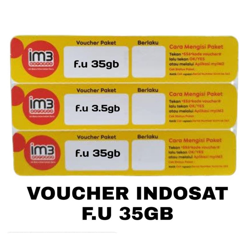 VOUCHER INDOSAT F.U 35GB