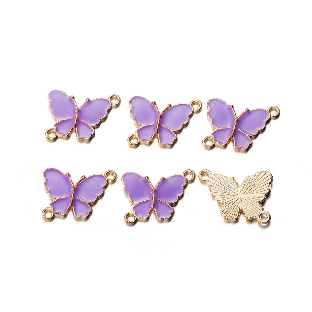 St.kunkka 5pcs Butterfly Liontin Kupu-Kupu Bunga Aster Bahan Alloy Untuk Membuat Perhiasan DIY
