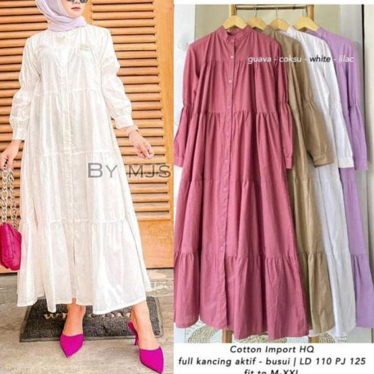 Paling Laris GAMIS Zoya MIDI dress full kancing//fashion wanita//gamis wanita//GAMIS ZOYA