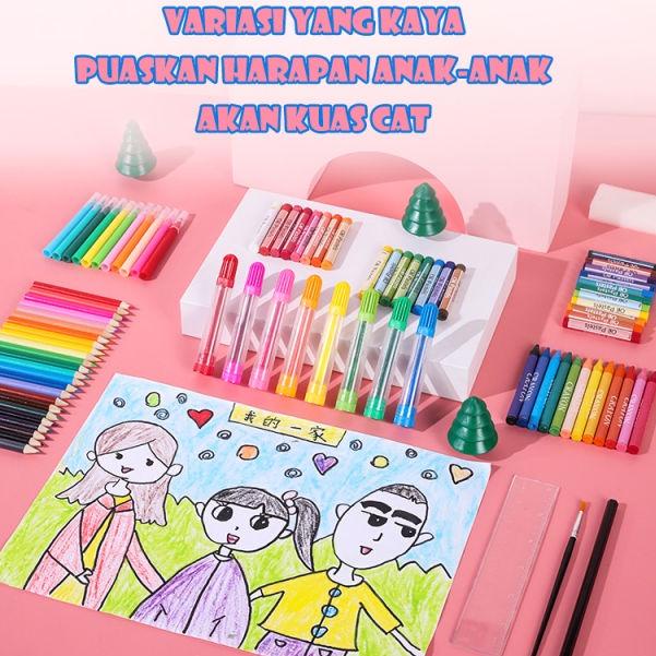 

BIG SALES 9931 ART SET CRAYON 208pcs PENSIL WARNA Crayon set Warna Pensil Krayon Bisa untuk Hadiah ㊊
