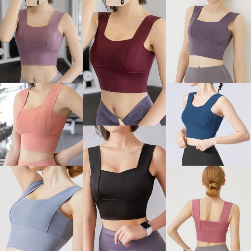 kinarastorez - Bra sport busa push up atasan olahraga senam gym fitness wanita 664
