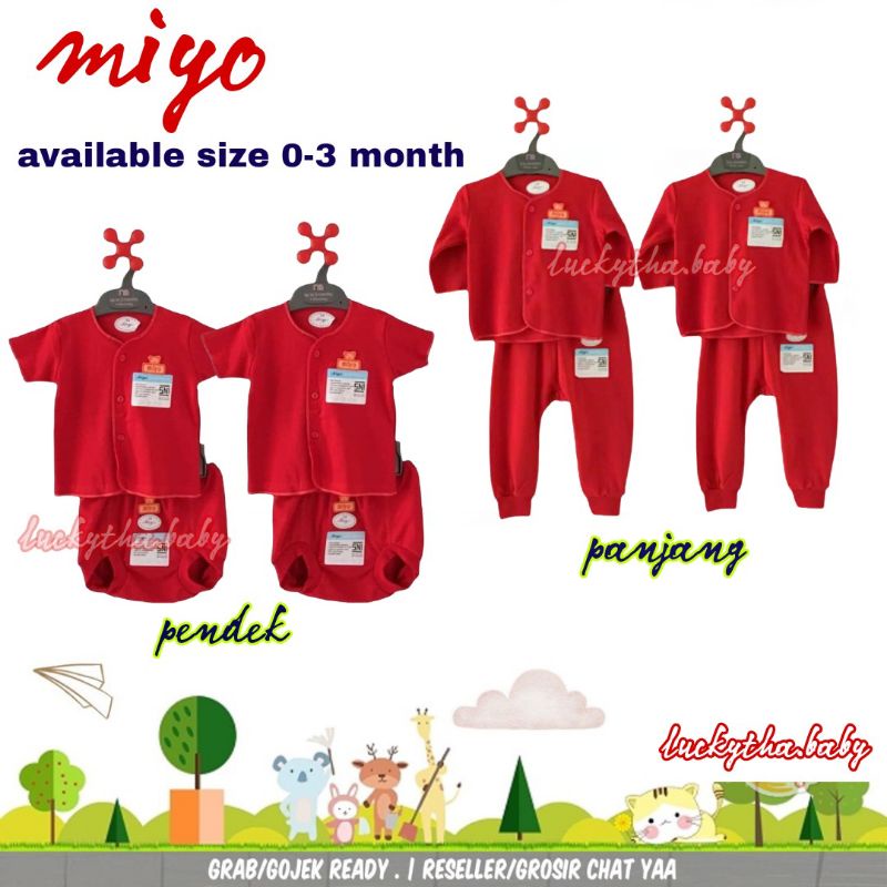 Miyo by LIBBY_ setelan miyo  panjang  &amp; pendek NEWBORN SETELAN BAYI PANJANG / SETELAN MIYO