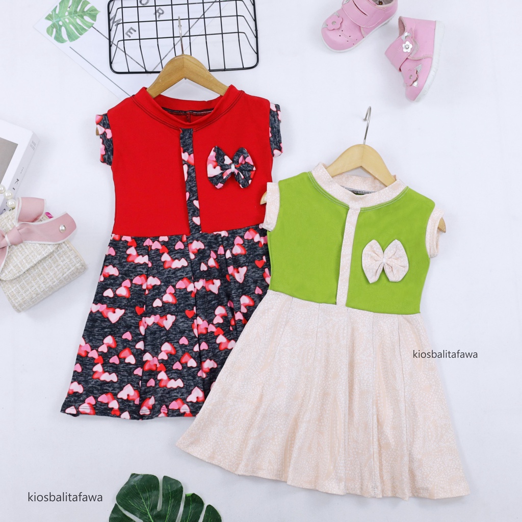 Dress Bilqis uk 4-5 Tahun / Dres Yukensi Murah Grosir Baju Anak Perempuan Harian Gaun Pesta Import