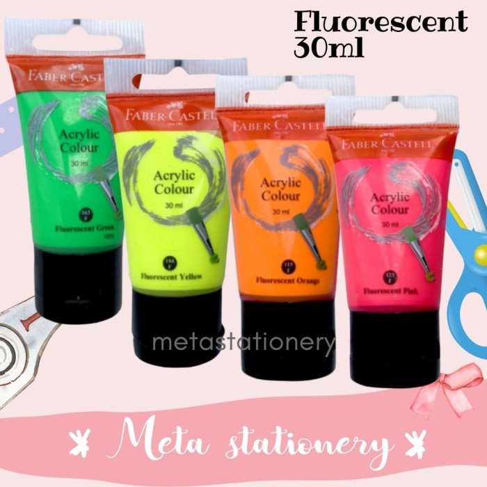 

Bagus Cat Acrylic Fluorescent Colour Faber Castell 30Ml - Pink Terbatas