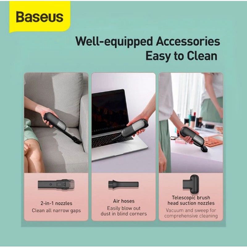 Baseus C1 Mini Car Vacuum Cleaner Portable Penghisap Debu Multifungsi