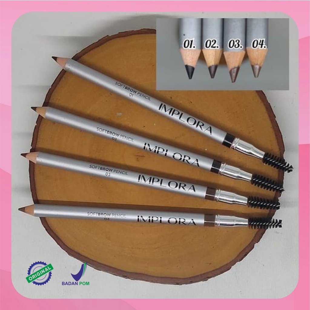 IMPLORA Pensil Alis 2in1 - Eyebrow Pencil Original BPOM (GROSIR)