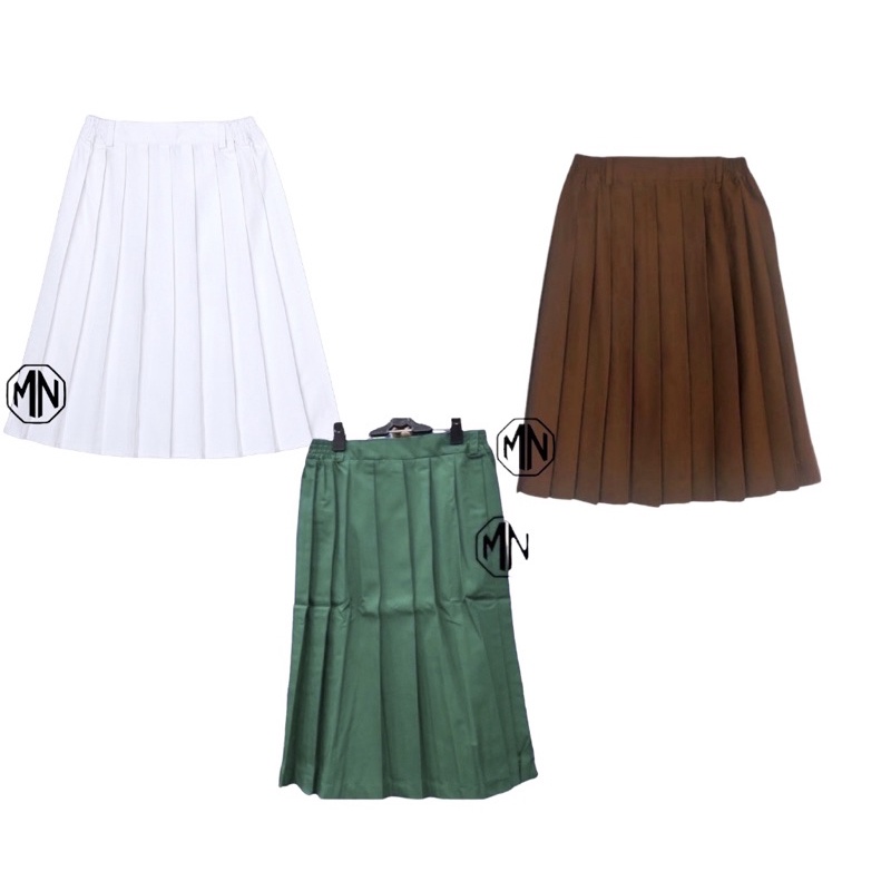 Rok Rempel SD Putih,Coklat, Hijau Pendek Famatex Asli Tebal Bawahan SD