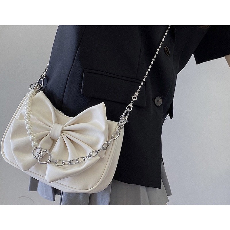Tas Selempang Kulit Wanita Tas Cewek Rantai Bahu Slingbag Pearl Bag GM 8968
