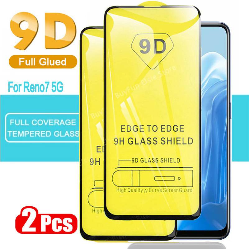 2pcs Pelindung Layar Tempered Glass 9D Untuk Oppo Reno 7 5G 7 Z 7 5G