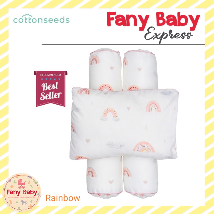 COTTONSEEDS BABY PILLOW &amp; BOLSTER SET