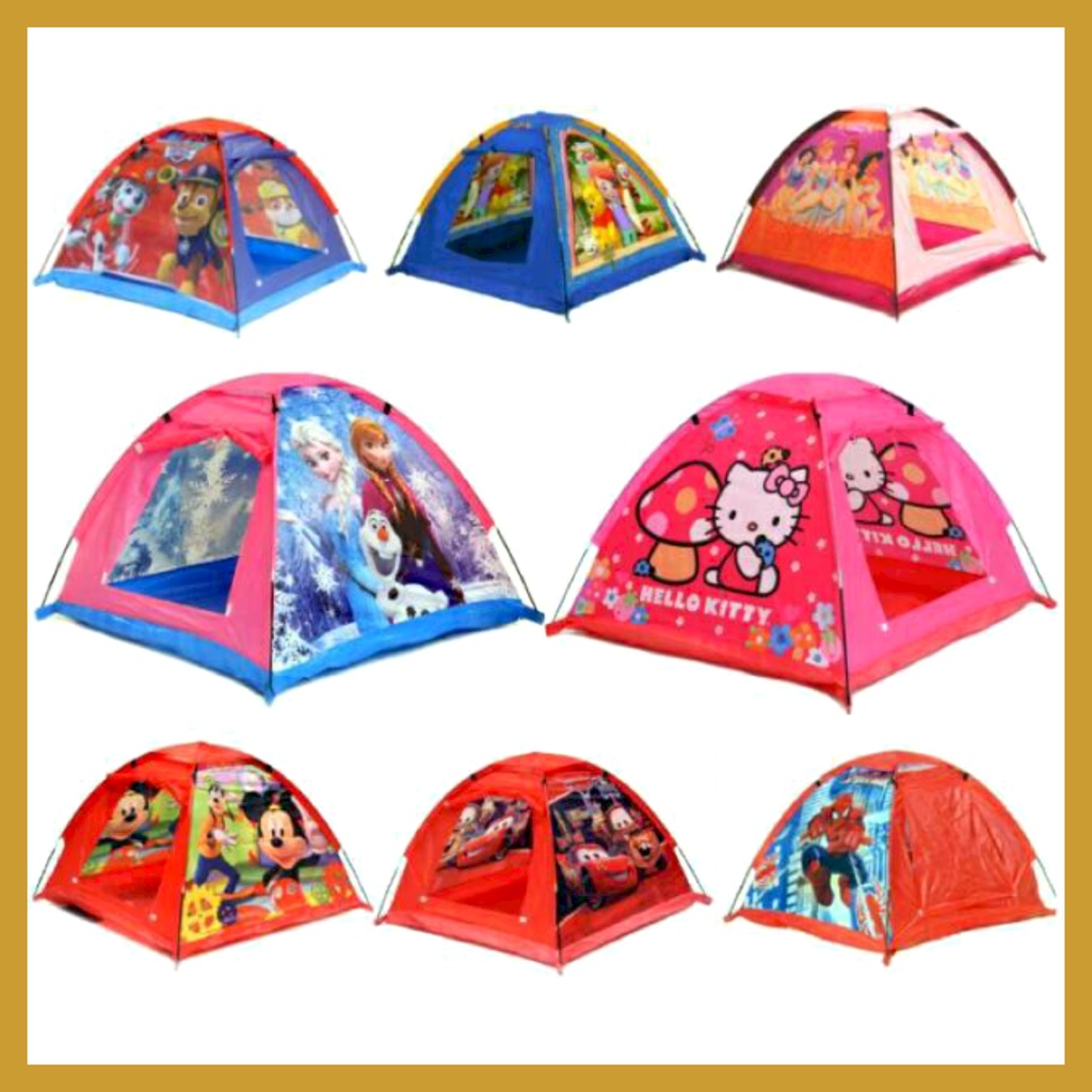 Tenda Anak Tenda Mainan Anak Karakter Motif Hello Kitty Frozen Spiderman Tenda Camping Indoor Outdoor Anak Goshop88