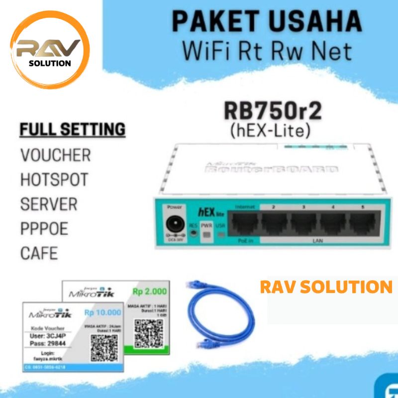 MIKROTIK RB 750 GR2 FULL SETTING HOTSPOT VOCER RAV SOLUTION