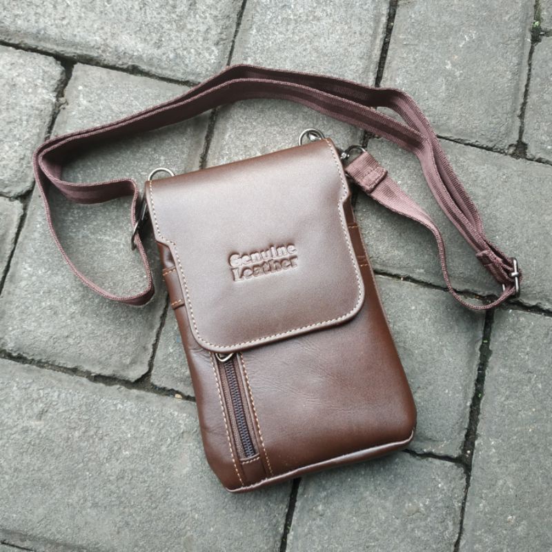 Tas Hp Kulit Asli Waistbag - Tas Mini Kulit