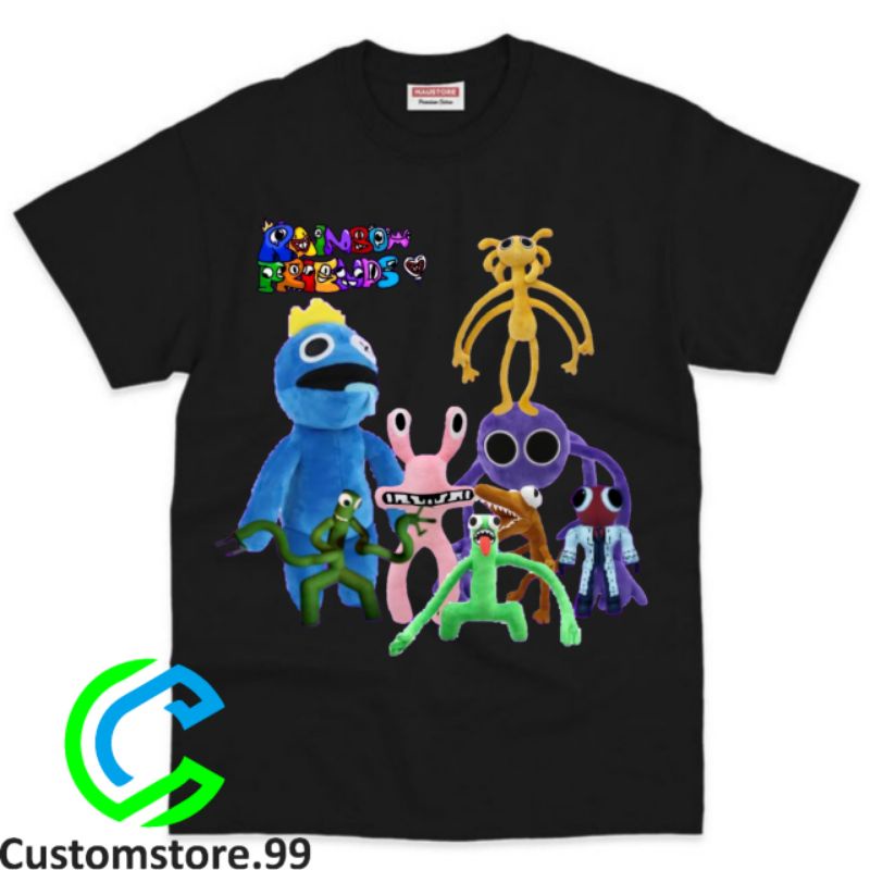 BAJU ANAK KAOS ANAK RAINBOW FRIENDS TERBARU BAHAN PREMIUM FREE NAMA