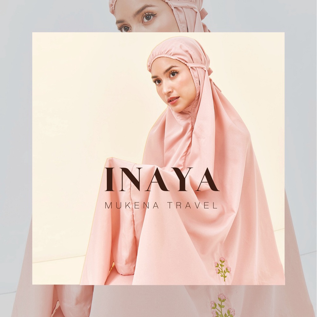 [INAYA] MUKENA TRAVEL 2IN1 TRAVELING DEWASA MURAH CANTIK POUCH JINJING BORDIR BUNGA