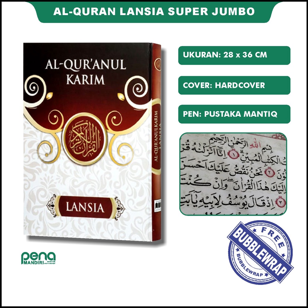 Alqur'an Super JUmbo Alqur'anul Karim Lansia