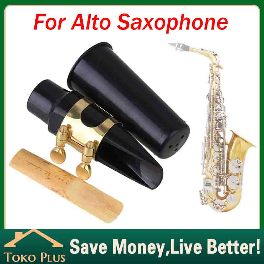 Alto Sax Saxophone Mouthpiece Plastic With Cap Metal Buckle Reed Mout Mouthpiece Saxophone Alto