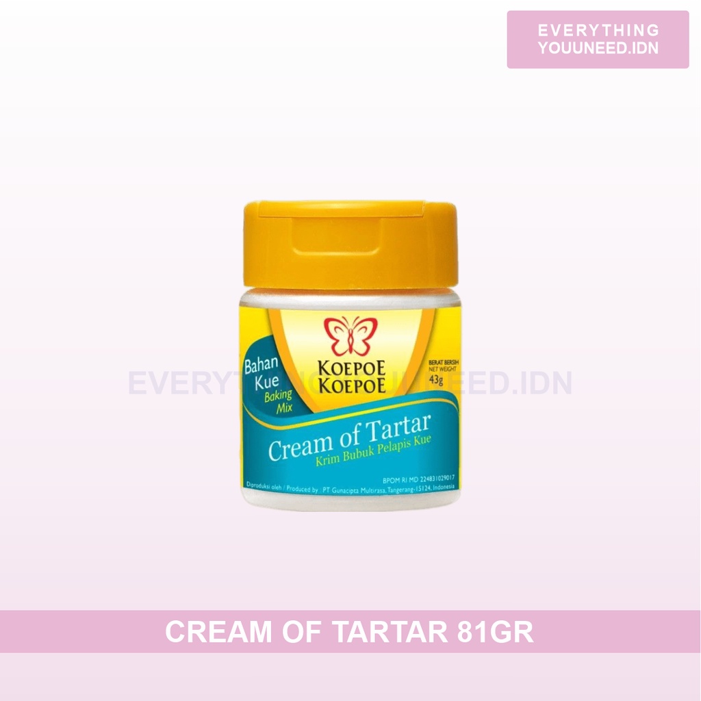 

Cream Of Tartar/ Krim Bubuk Pelapis Kue 43 Gr Koepoe Koepoe