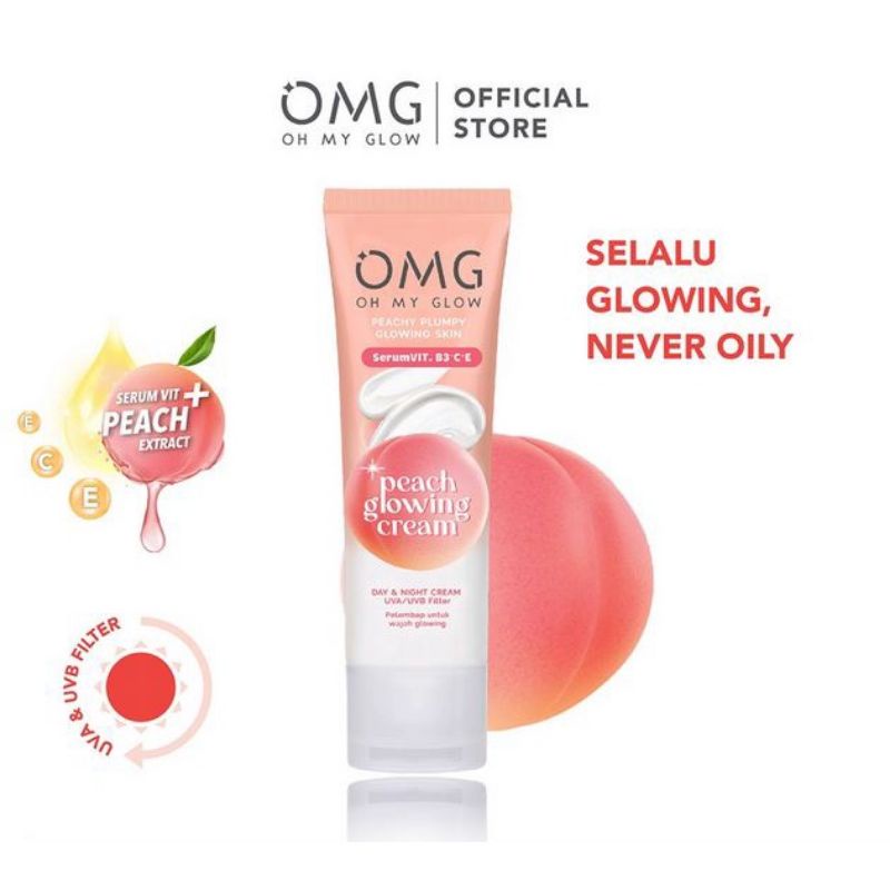 OMG peach Glowing cream pelembab