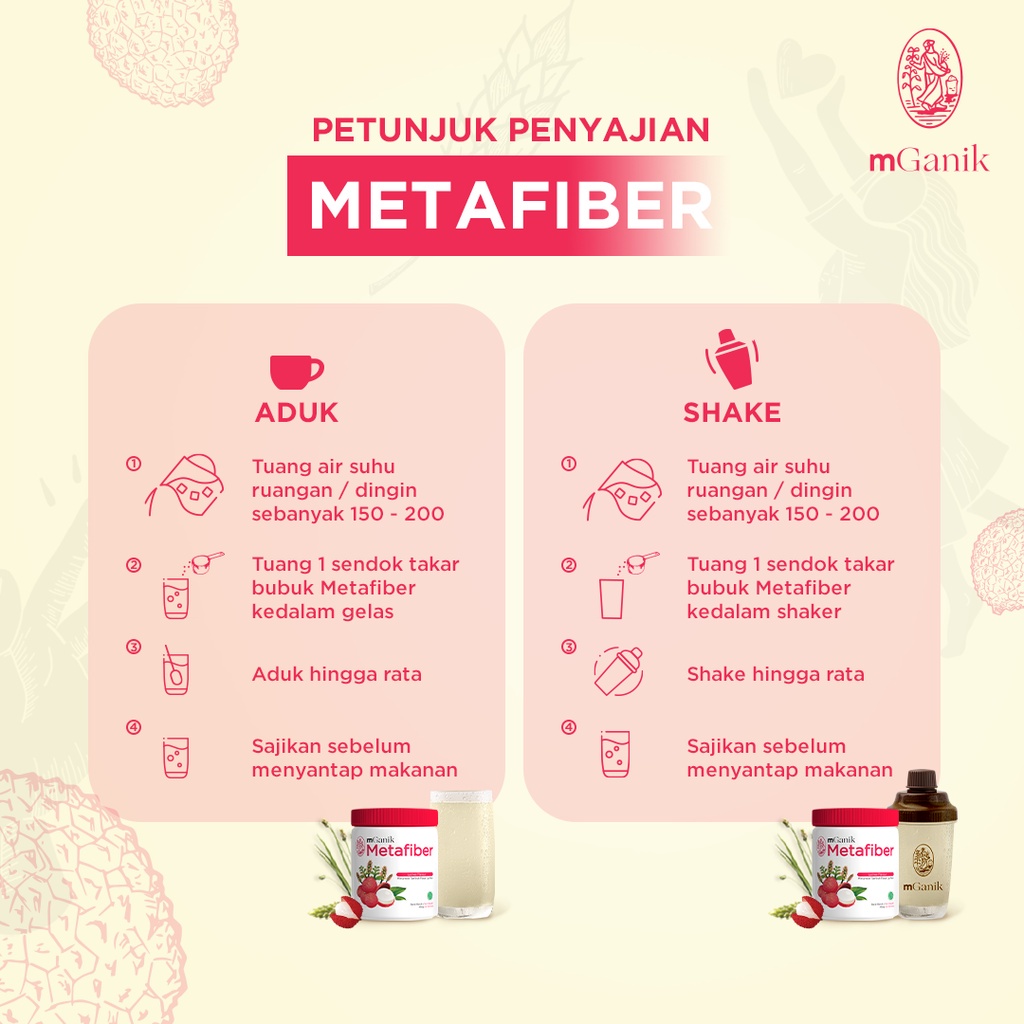 mGanik Metafiber Lychee / Leci | Suplemen Meta Fiber Diabetesi Kolesterol Cegah Lonjakan Gula Darah Sugar Blocker / Original BPOM Halal