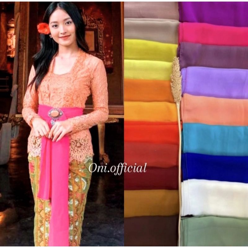 Obi Panjang Siffon ikat Pinggang Wanita Tanpa Bros/SELENDANG HICON