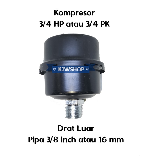 Jual Filter Kompresor Angin Bodi Besi ukuran Drat 3/8" 3/4PK Drat Luar