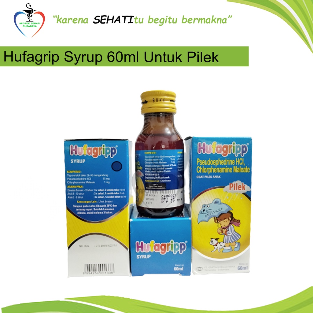 All Varian Hufagrip Sirup Batuk Pilek Flu Demam Nyeri Anak 60ml