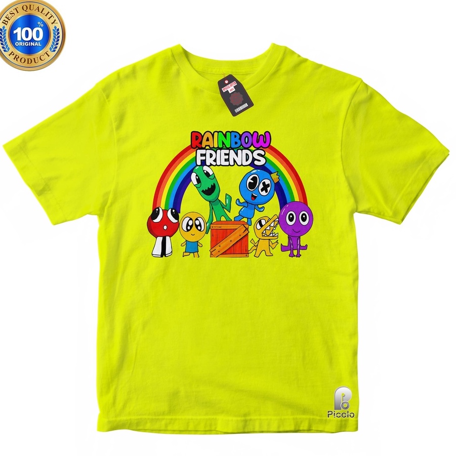 BAJU KAOS ANAK RAINBOW FRIENDS USIA 2-10 Tahun UNISEX