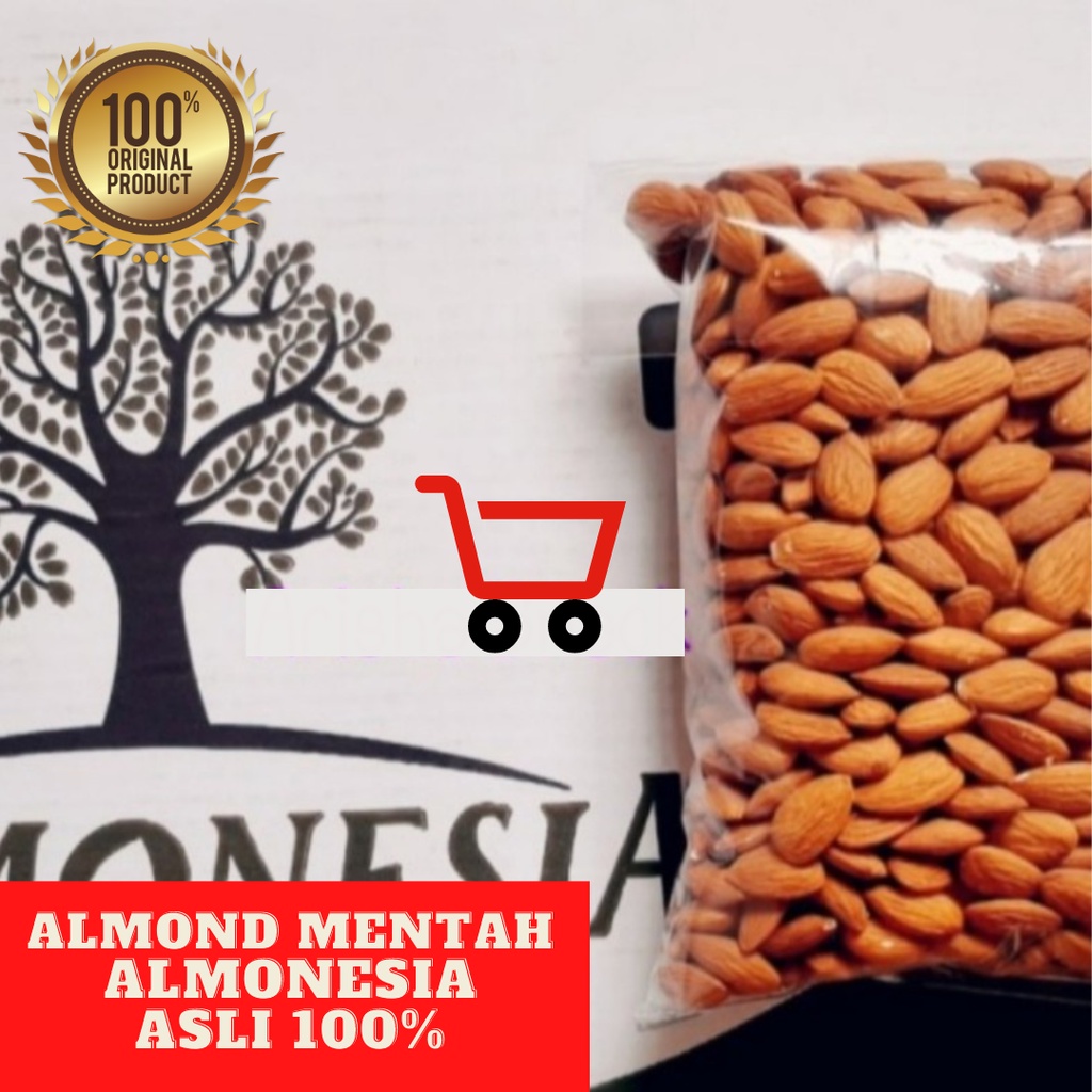 Kacang Almond Mentah (Raw Almond) Almonesia | 100% ASLI