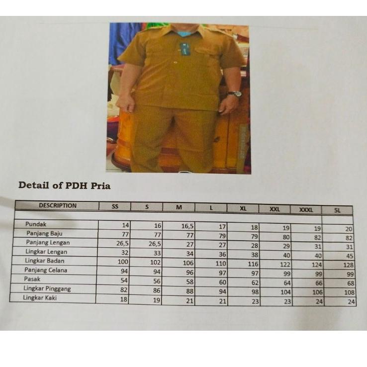 Paling Laris Baju Dinas Pdh Pria bahan import merek elponte #pemda