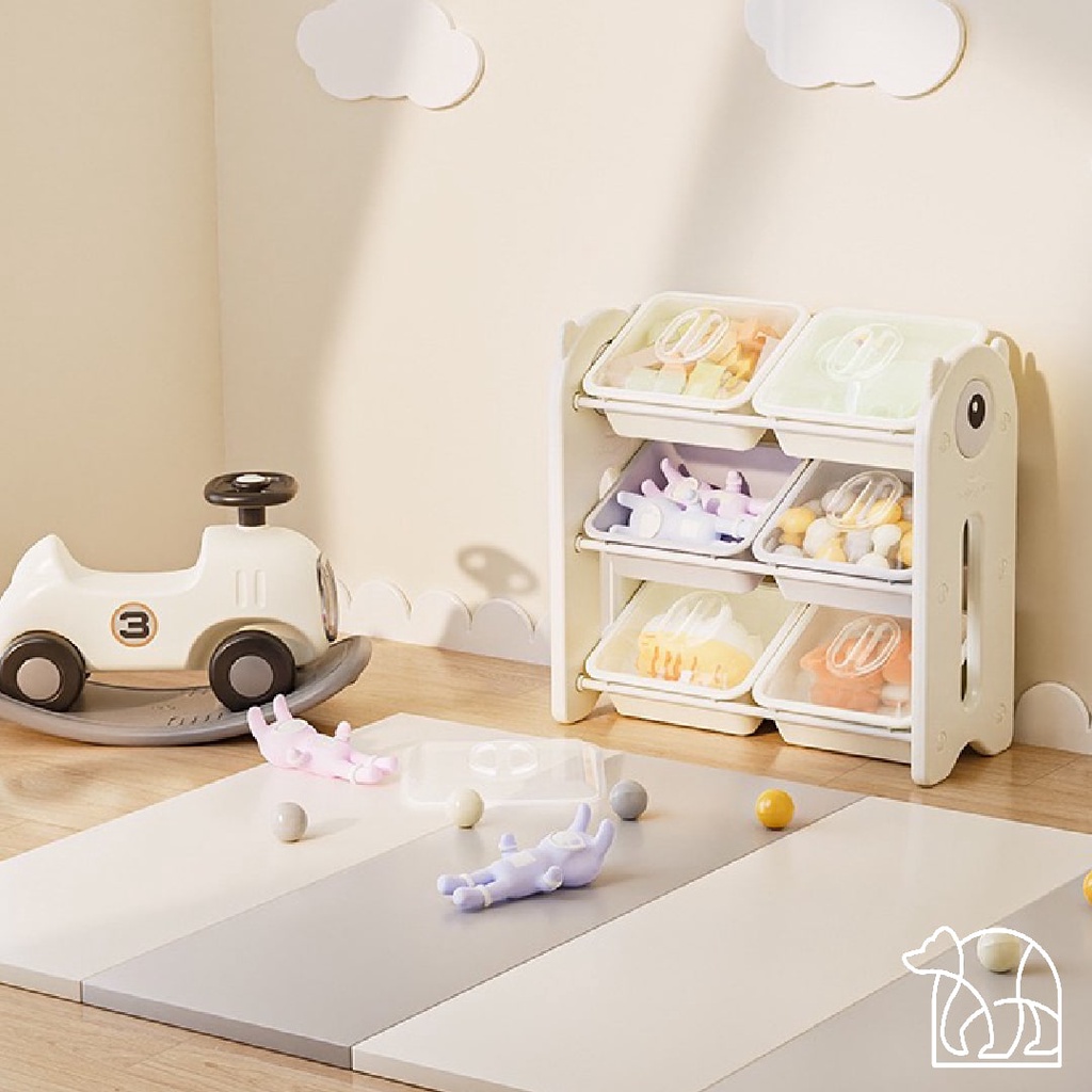 【IKONE】SOKA Rak Penyimpanan Mainan Anak Serbaguna Rak Multifungsi Rak Lemari Organizer Storage Kids Room Toy Storage Rack Rak Maianan Anak