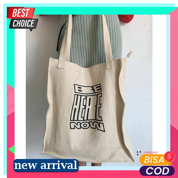 Cod - Totebag Kuliah Sekolah Kerja Lucu Murah Tote Bag Kpop Fashion Aesthetic Tothbag Kanvas Tootbag