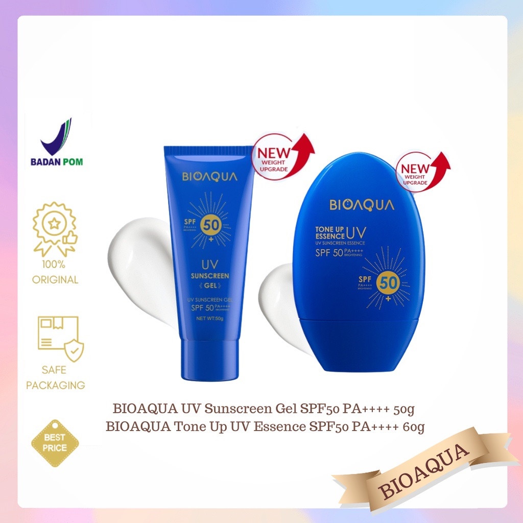 BIOAQUA UV Sunscreen Gel SPF50 PA++++ 50g | BIOAQUA Tone Up UV Essence SPF50 PA++++ 60g