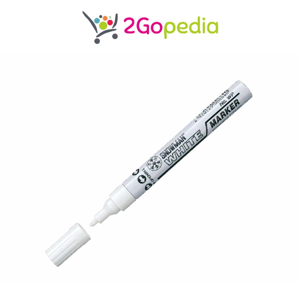

Spidol Putih Permanent / Paint Marker WP-12 Snowman Grosir Murah Atk