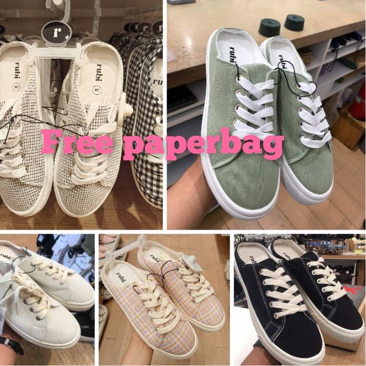 Booming sepatu rubi asher lace up mule