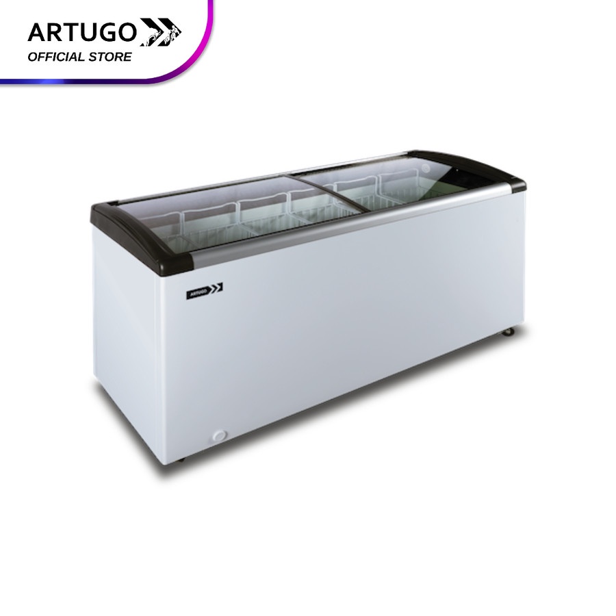 Display Cooler Curve Glass ARTUGO SH400 / ARTUGO Sliding Glass Chest Freezer SH 400