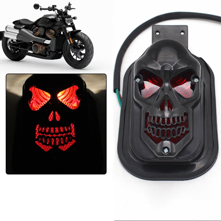 Stop Lamp Taillight Skull Set Sein LED Custom Motor Variations Lampu Stop Motor Custom
