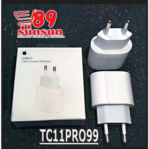 ADAPTER TC FOR IPHONE 11 PRO ORI 99%/18W/A1692/WHITE PACK