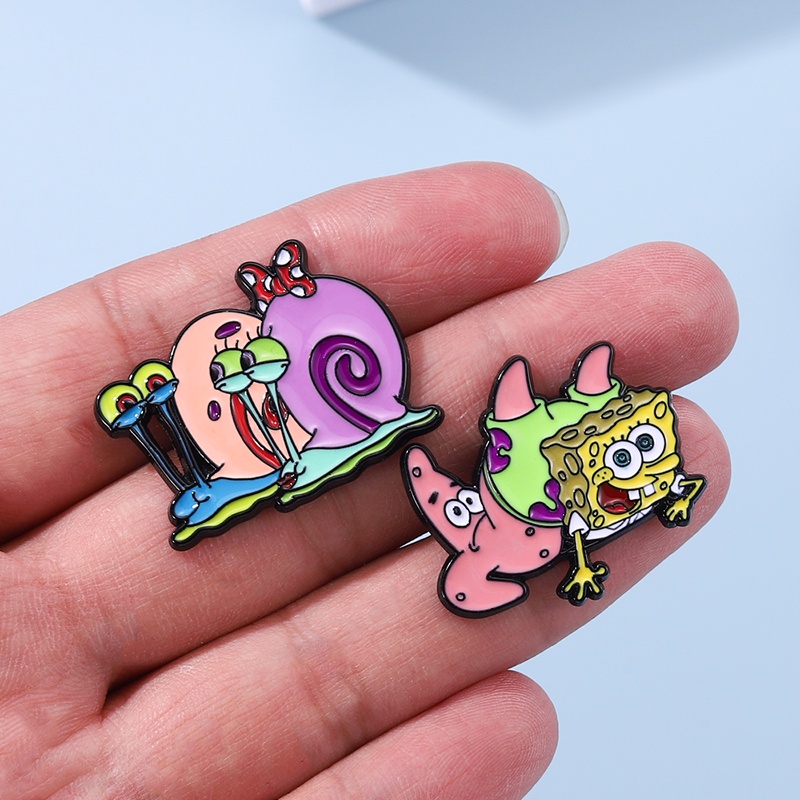 Bros Pin Desain Anime SpongeBob SquarePants Untuk Aksesoris Pakaian