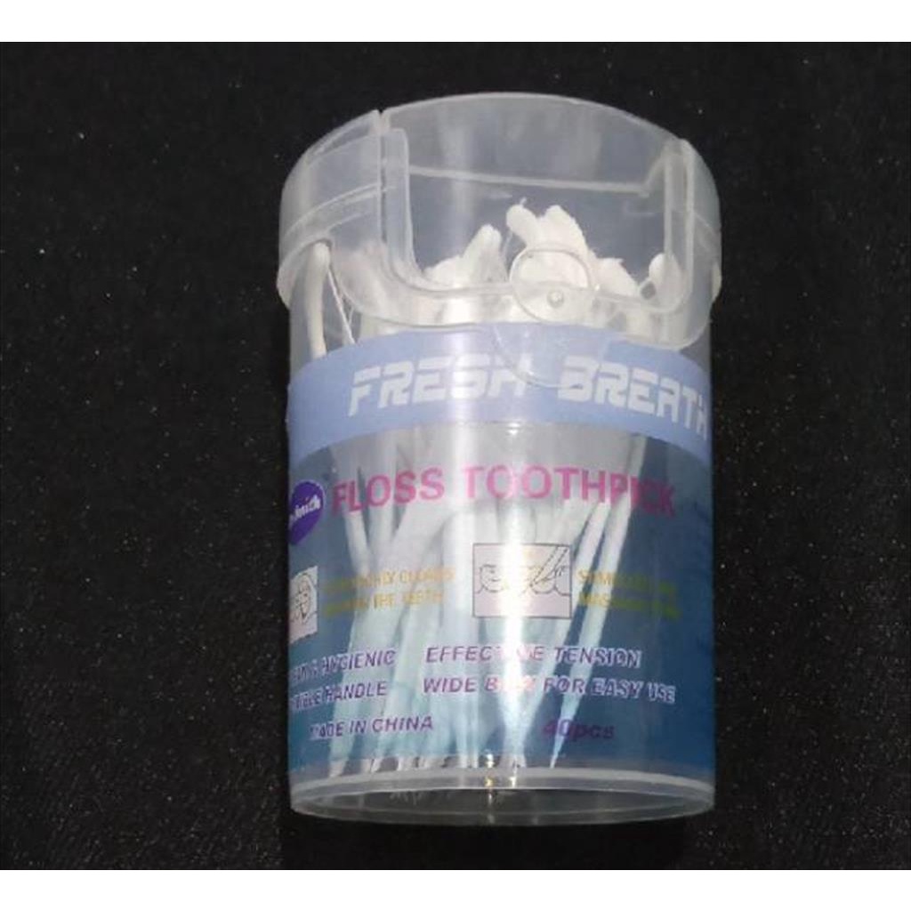 40 pcs DENTAL FLOSS &amp; PICK BOTTLE