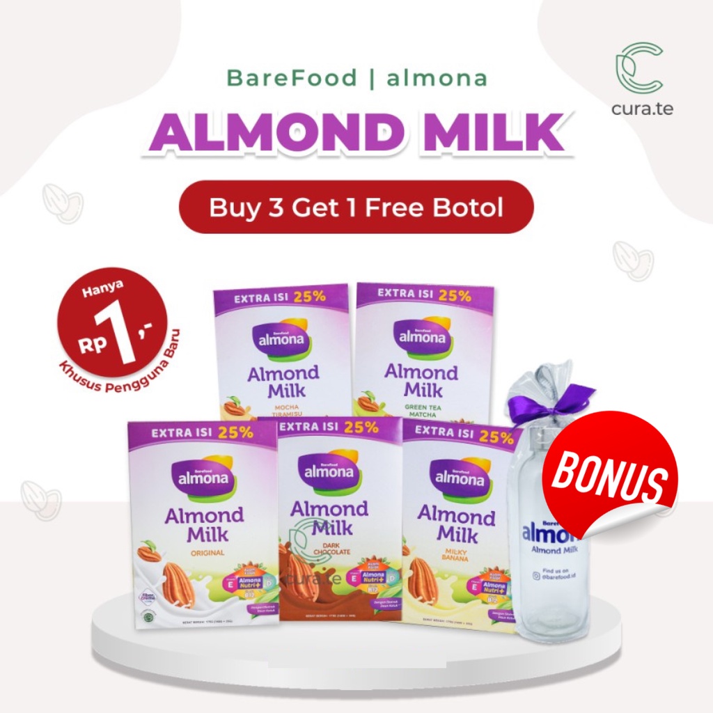 ALMONA ALMOND MILK POWDER ASI BOOSTER | PELANCAR ASI DAUN KATUK FIBER