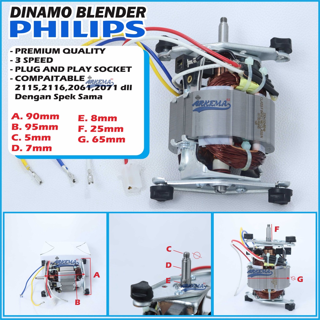 DINAMO BLENDER PHILIP HR 2115/ 2116/ 2061/ 2071 | MOTOR BLENDER PHILIP | DINAMO MOTOR BLENDER PHILIP - ARKEMA