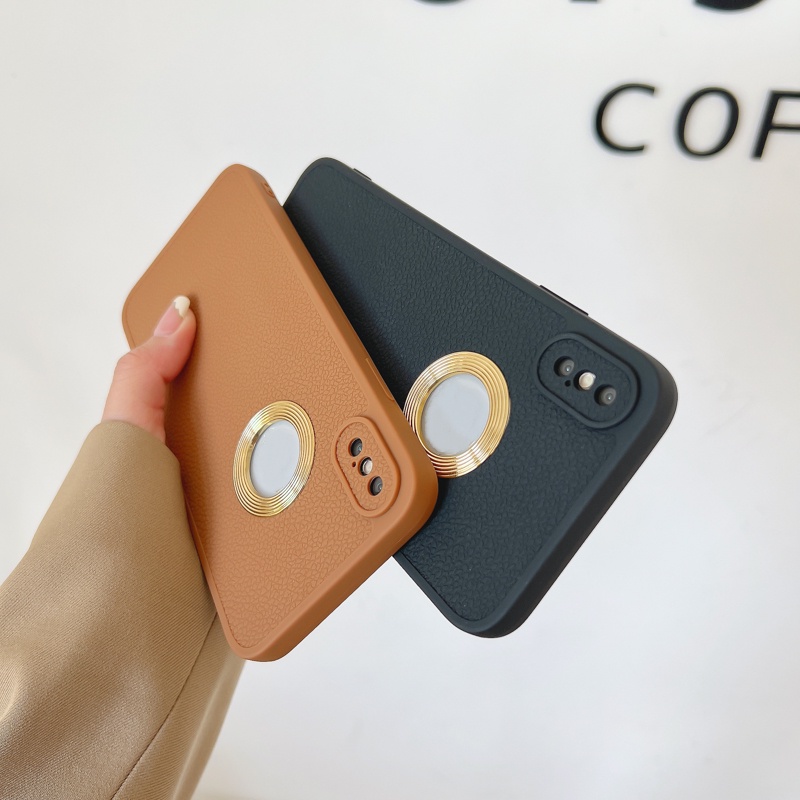 Casing Soft Case Bahan Kulit Desain Hollow Gaya Mewah Untuk iPhone 7 Plus / 8 Plus / X / XS MAX / XR / 11 Pro