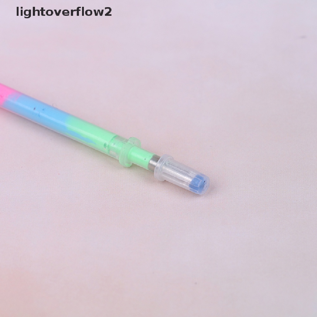(lightoverflow2) 210p Refill / Isi Ulang Pulpen Tinta Gel Multi Warna Untuk Sekolah