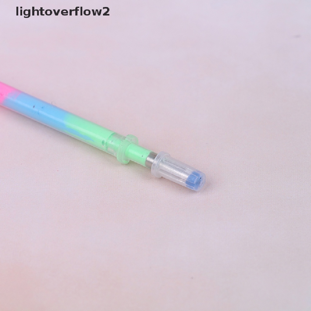 (lightoverflow2) 210p Refill / Isi Ulang Pulpen Tinta Gel Multi Warna Untuk Sekolah