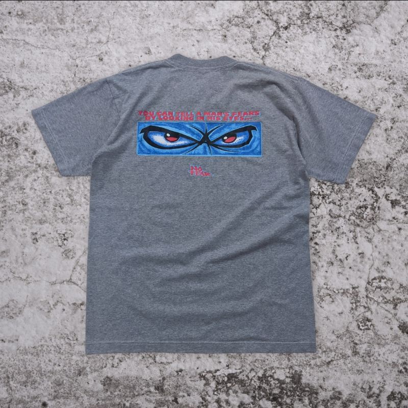 tshirt quicksilver x no fear logo eyes kaos second skate