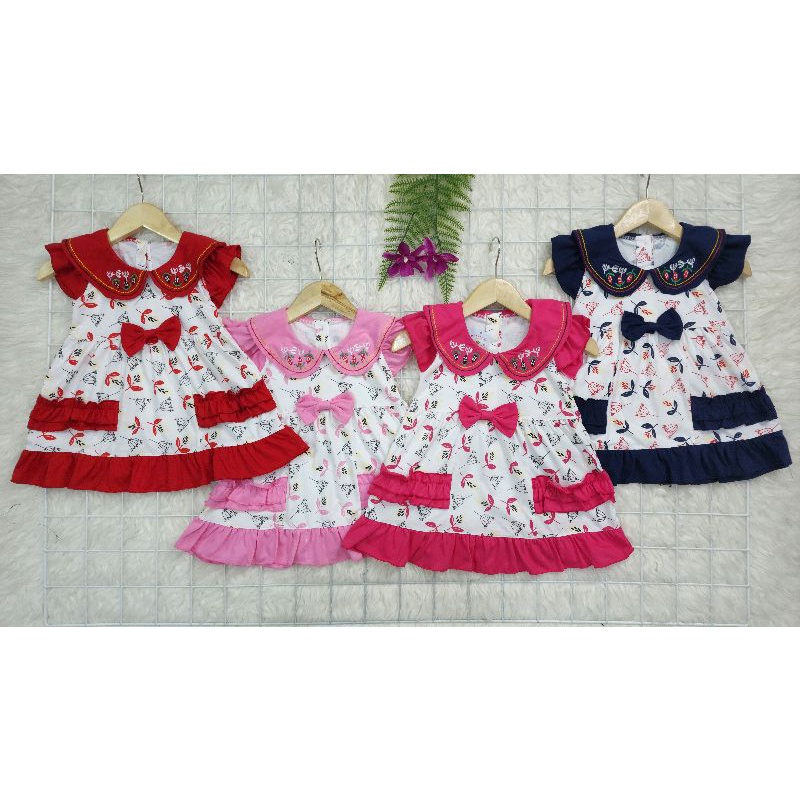 Baju bayi perempuan dress pita pita