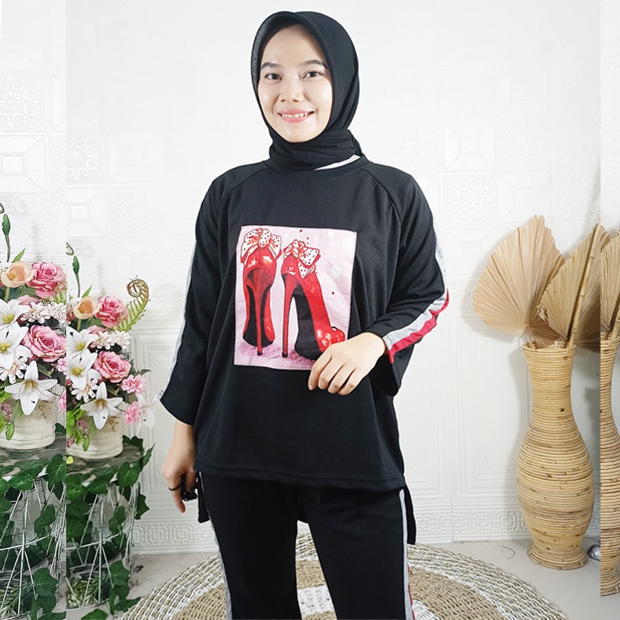 SETELAN ATASAN OVERIZE DAN CELANA PANJANG ZUBRAY WANITA CANTIK CARLINA