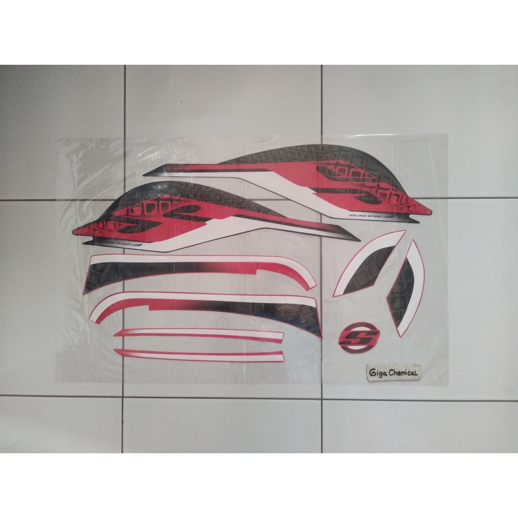 Striping Stiker Lis Honda Scoopy Sporty 2019 2020 Hitam Merah